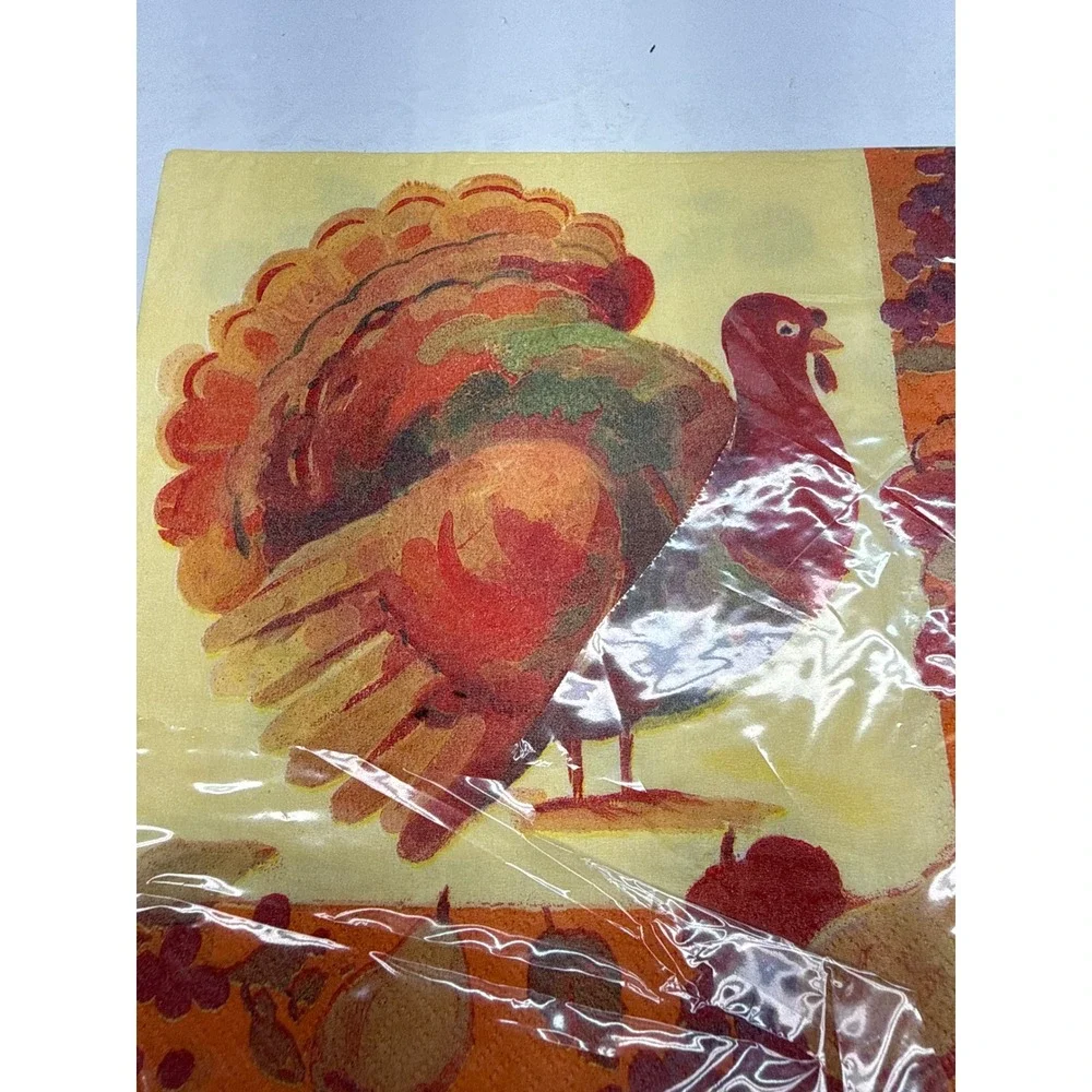 DesignWare Thanksgiving Turkey Luncheon Napkins 16ct 3-Ply Fall Autumn Decor